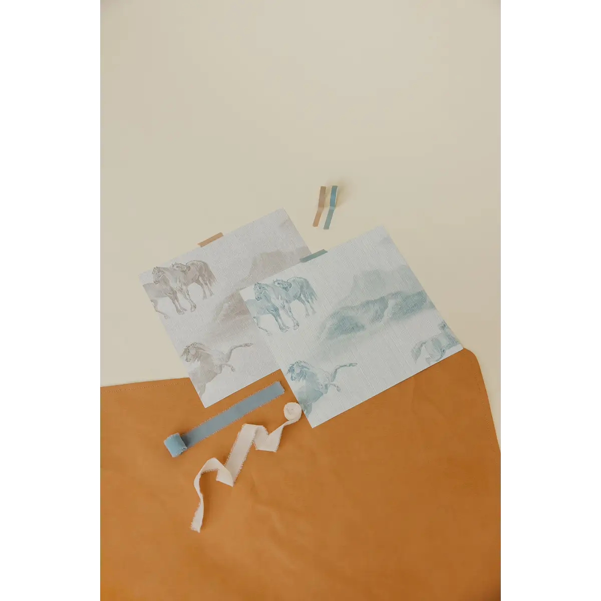 Rook Wallpaper - Gentle Watercolor Horses - by Aynsley Ovard x Bloomery Decor - Loomwell Home Goods
