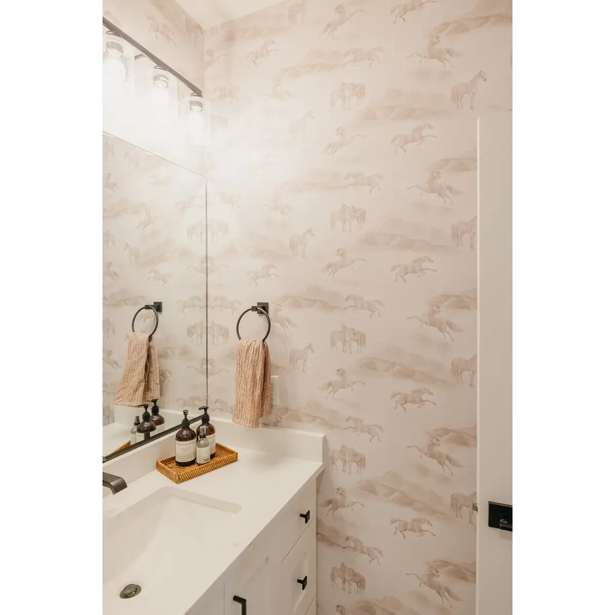 Rook Wallpaper - Gentle Watercolor Horses - by Aynsley Ovard x Bloomery Decor - Loomwell Home Goods