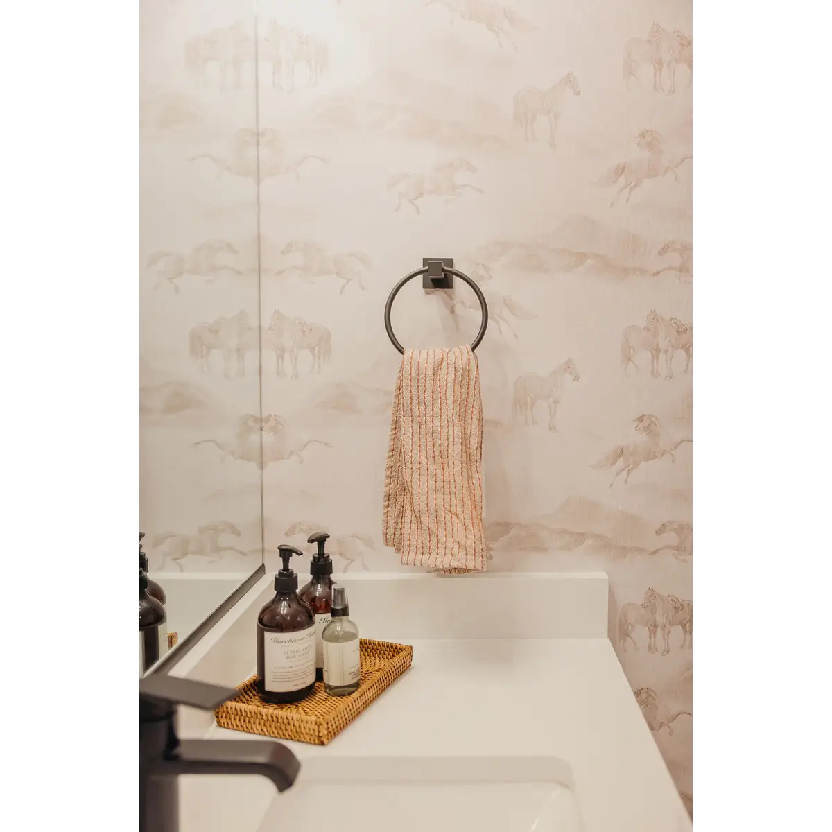 Rook Wallpaper - Gentle Watercolor Horses - by Aynsley Ovard x Bloomery Decor - Loomwell Home Goods