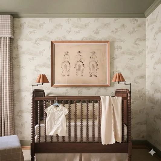 Rook Wallpaper - Gentle Watercolor Horses - by Aynsley Ovard x Bloomery Decor - Loomwell Home Goods