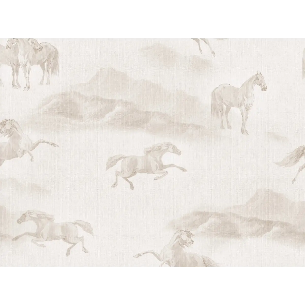 Rook Wallpaper - Gentle Watercolor Horses - by Aynsley Ovard x Bloomery Decor - Sample 1 foot by 1 foot / Sand