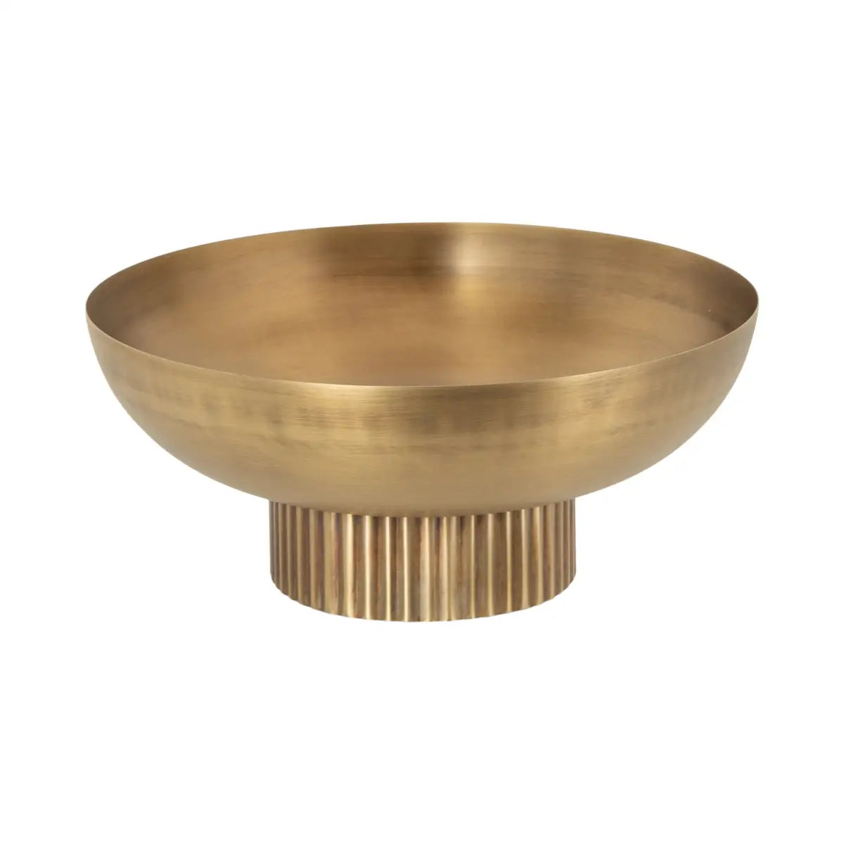 Rooks Ribbed Modern Metal Bowl - kateandlaurel