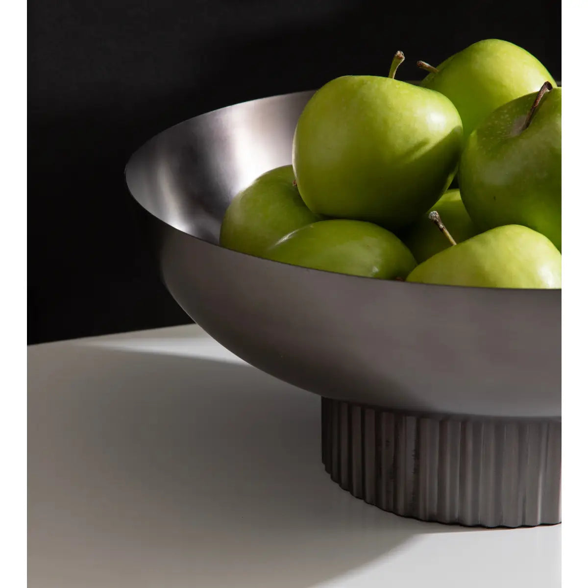 Rooks Ribbed Modern Metal Bowl - kateandlaurel