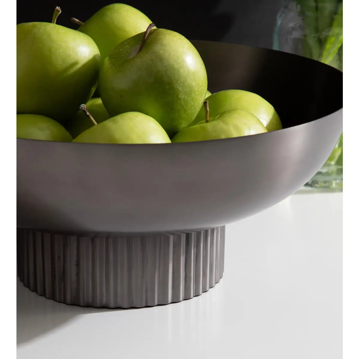 Rooks Ribbed Modern Metal Bowl - kateandlaurel