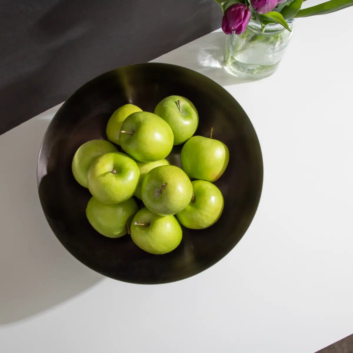 Rooks Ribbed Modern Metal Bowl - kateandlaurel