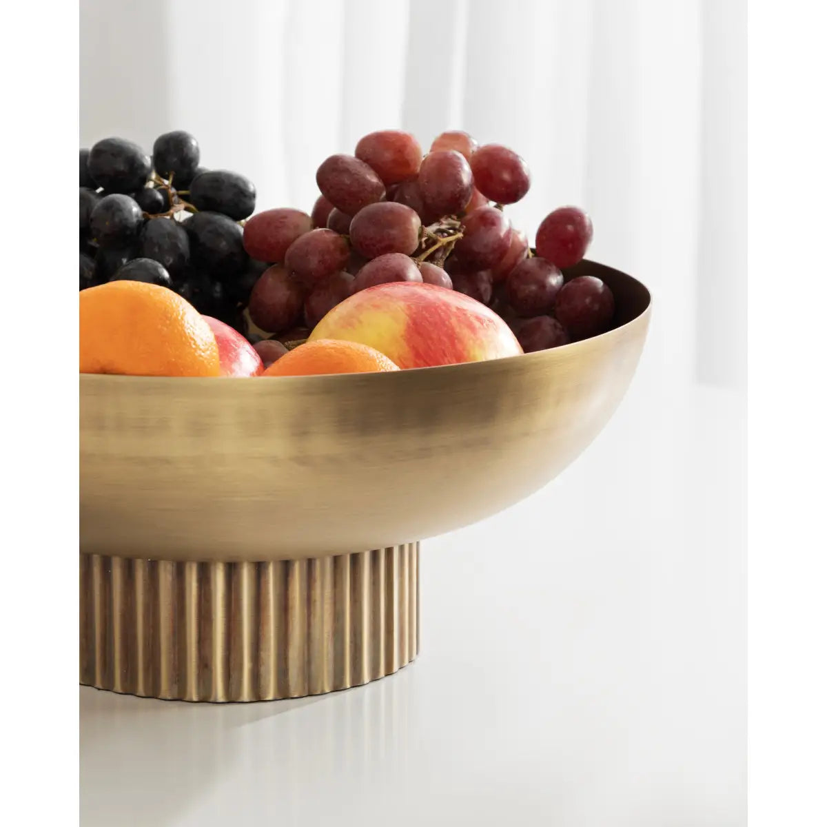 Rooks Ribbed Modern Metal Bowl - kateandlaurel