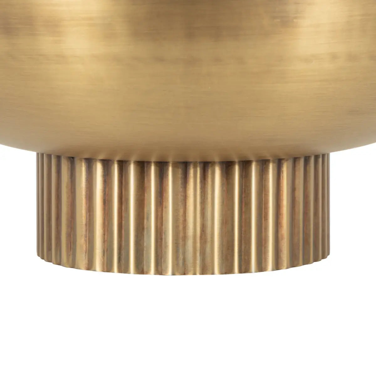 Rooks Ribbed Modern Metal Bowl - kateandlaurel