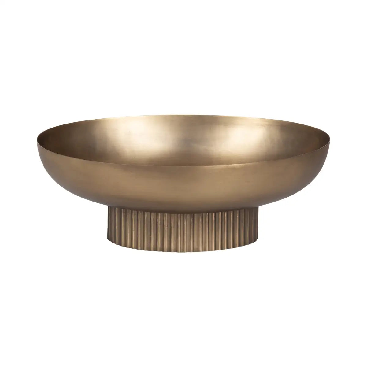 Rooks Ribbed Modern Metal Bowl - kateandlaurel