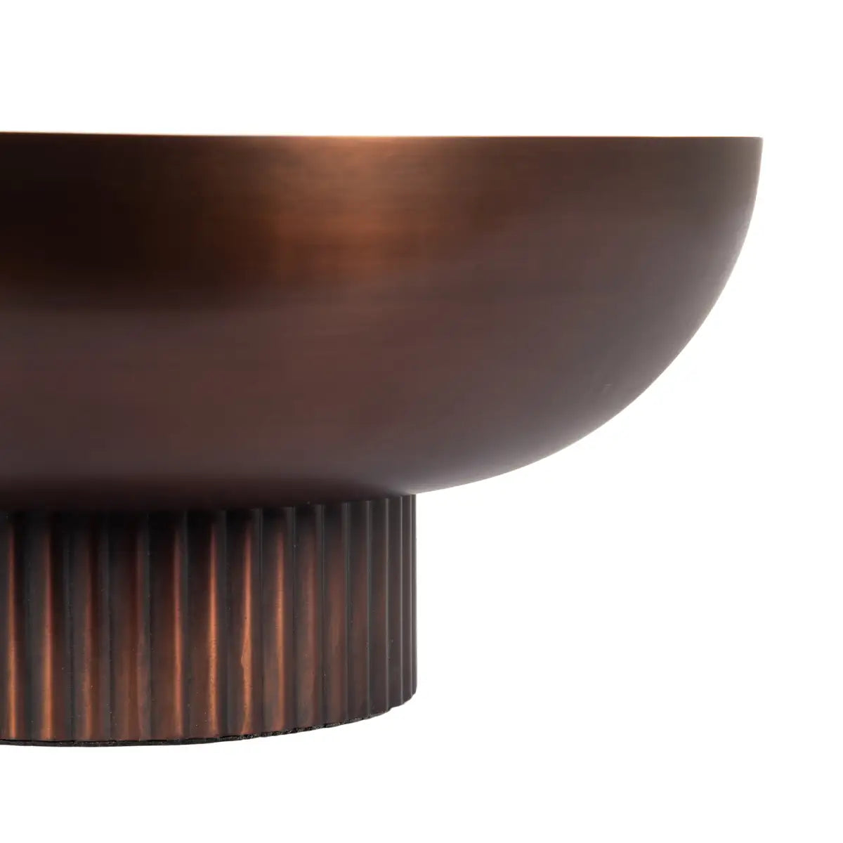 Rooks Ribbed Modern Metal Bowl - kateandlaurel