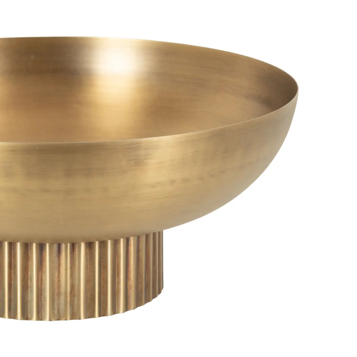 Rooks Ribbed Modern Metal Bowl - kateandlaurel