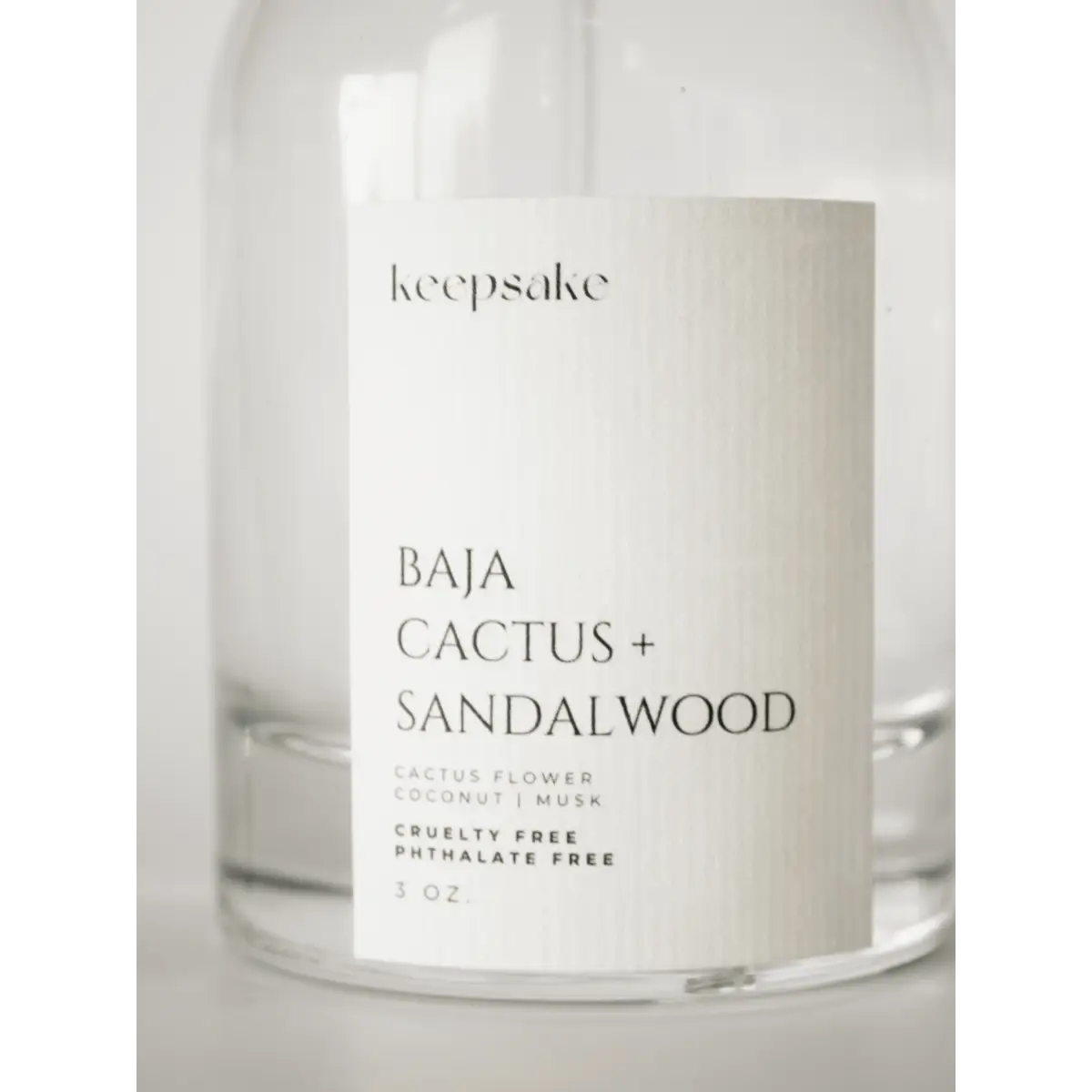 Room or Linen Spray - Baja Cactus + Sandalwood - Keepsake Candle | Curated