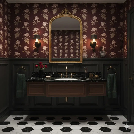 Rosalie Wallpaper - Rose Line Drawings - by Brittany Polatis Design - Loomwell Home Goods