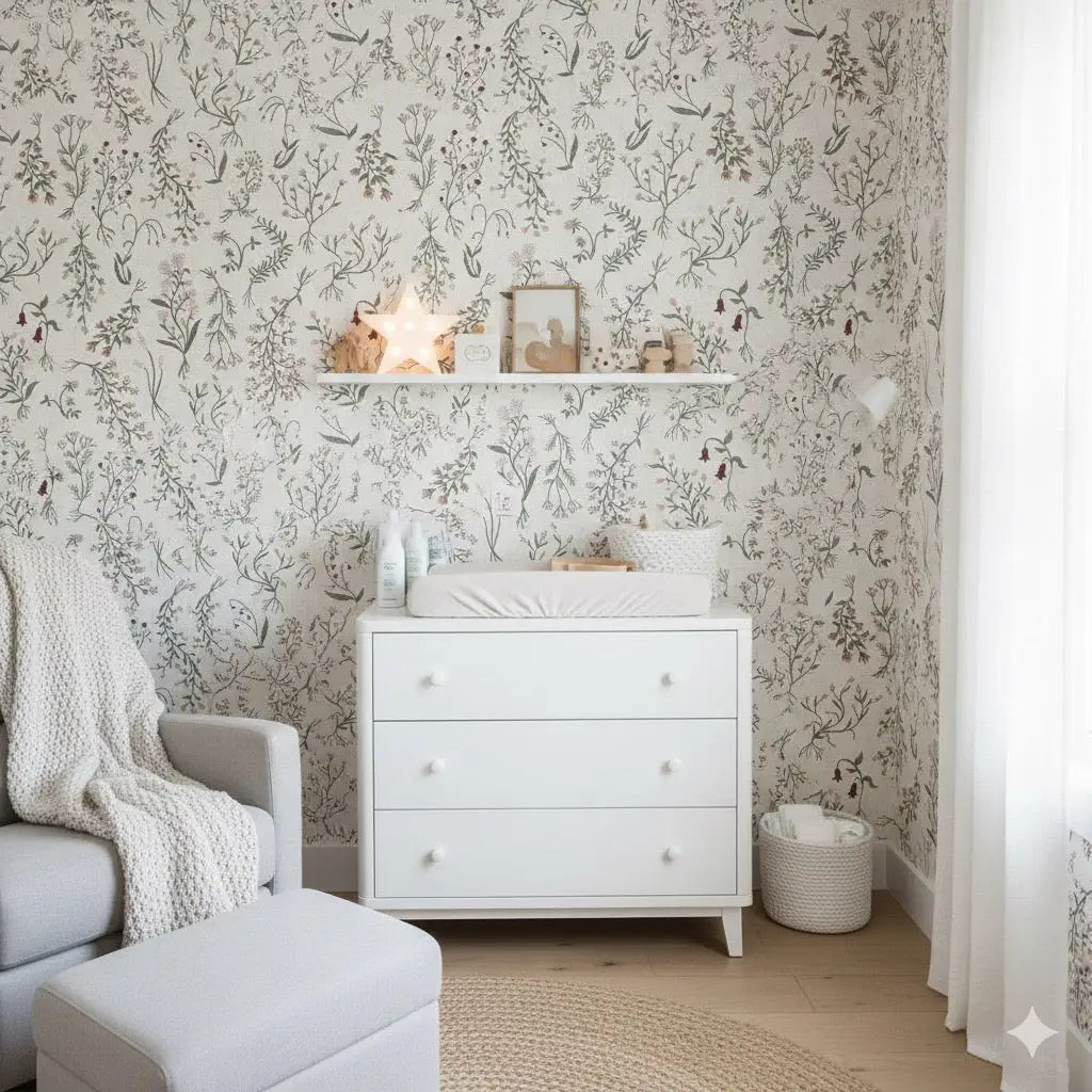 Roscoe Wallpaper - Wildflower Specimens - by Brittany Polatis Design - Loomwell Home Goods