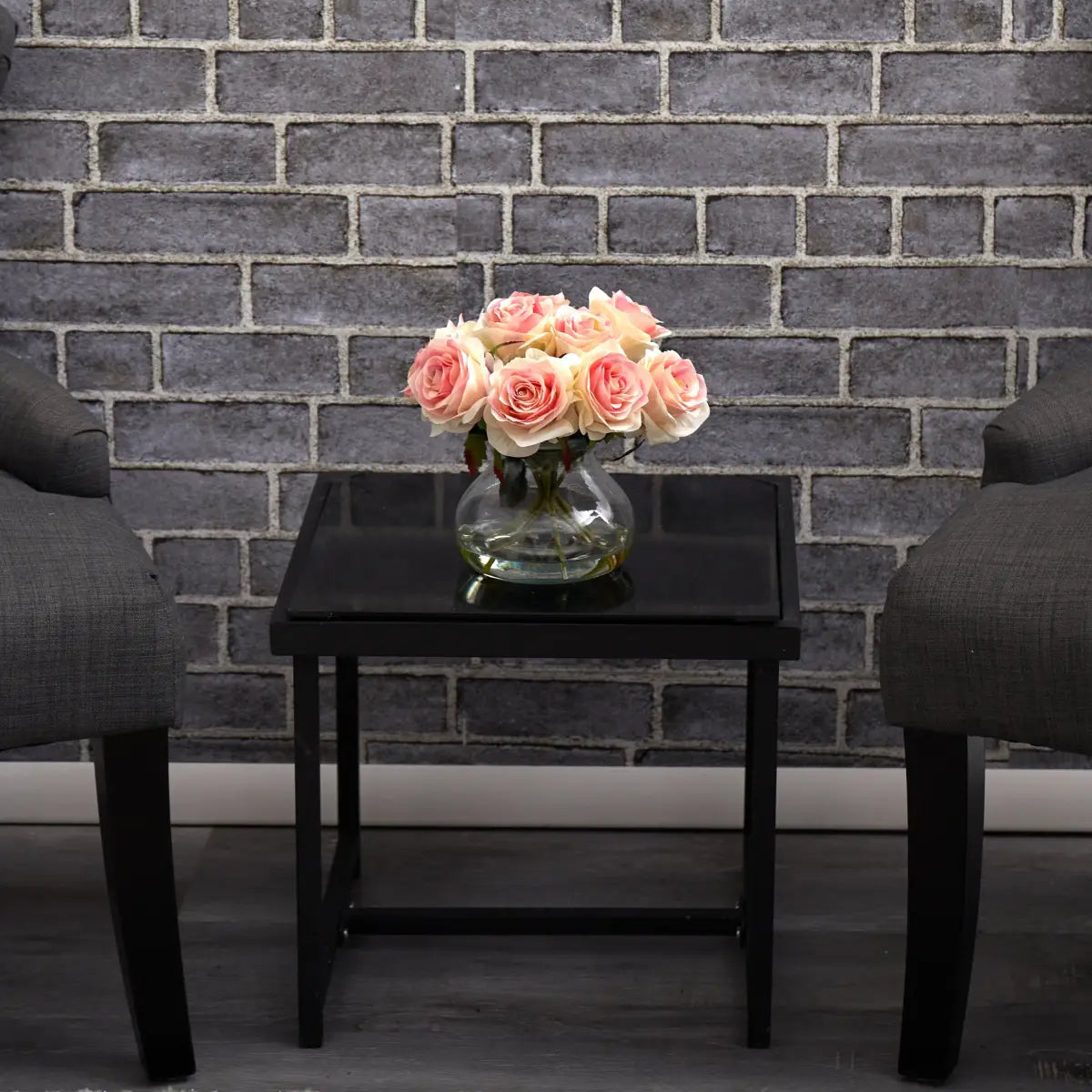 Rose Arrangement w/Vase - Nearly Natural