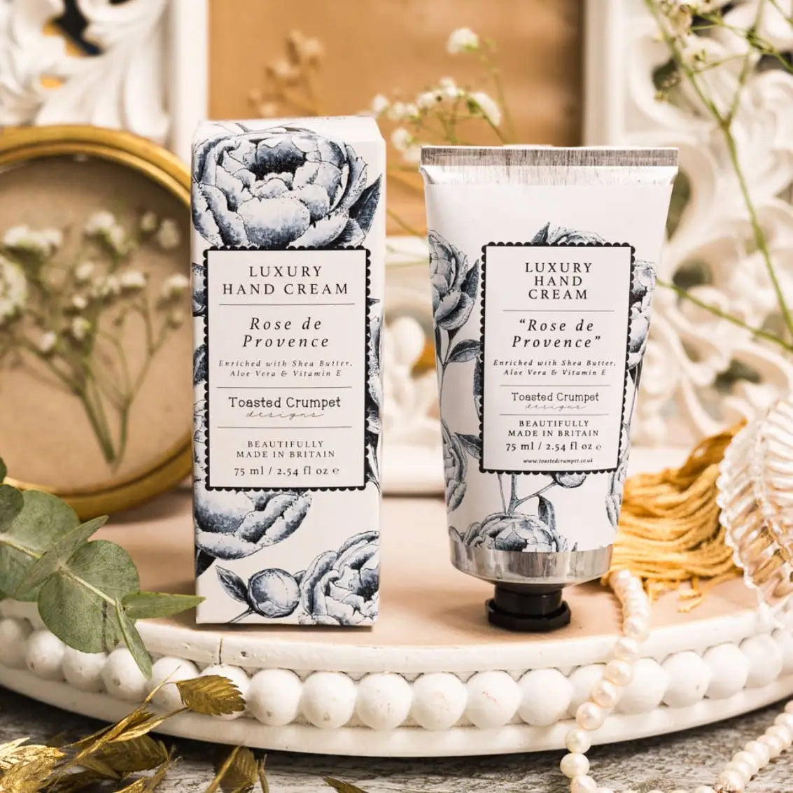 Luxury Hand Cream - Rose de Provence - Toasted Crumpet (We Pay All US Duties & Tariffs)