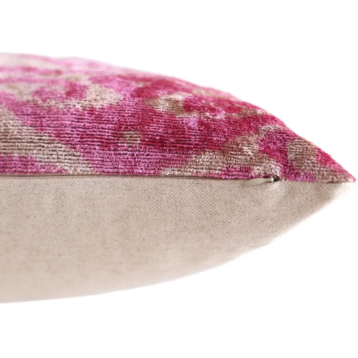 Rose Silk Velvet Pillow - 16x24 - Handmade Luxury Lumbar Cushion - Canvello