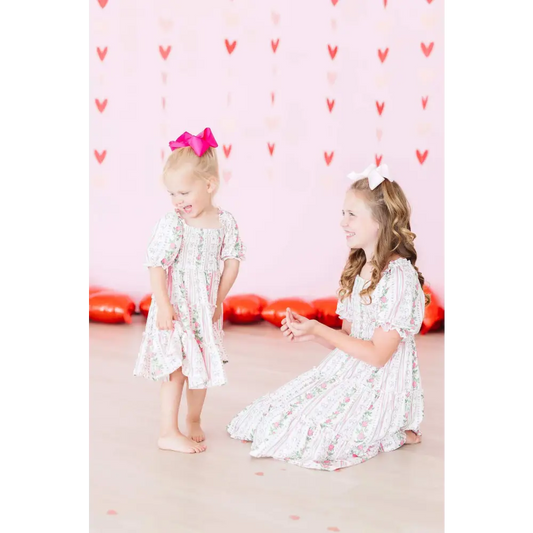 Rosebud Bows Smocked Ruffle Dress - Mila & Rose ®