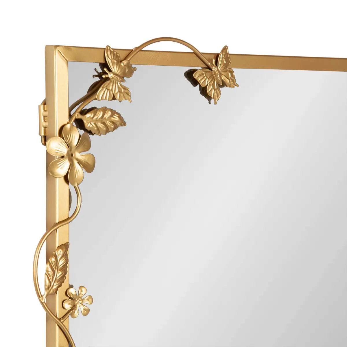 Rosella Floral Rectangular Metal Mirror - kateandlaurel