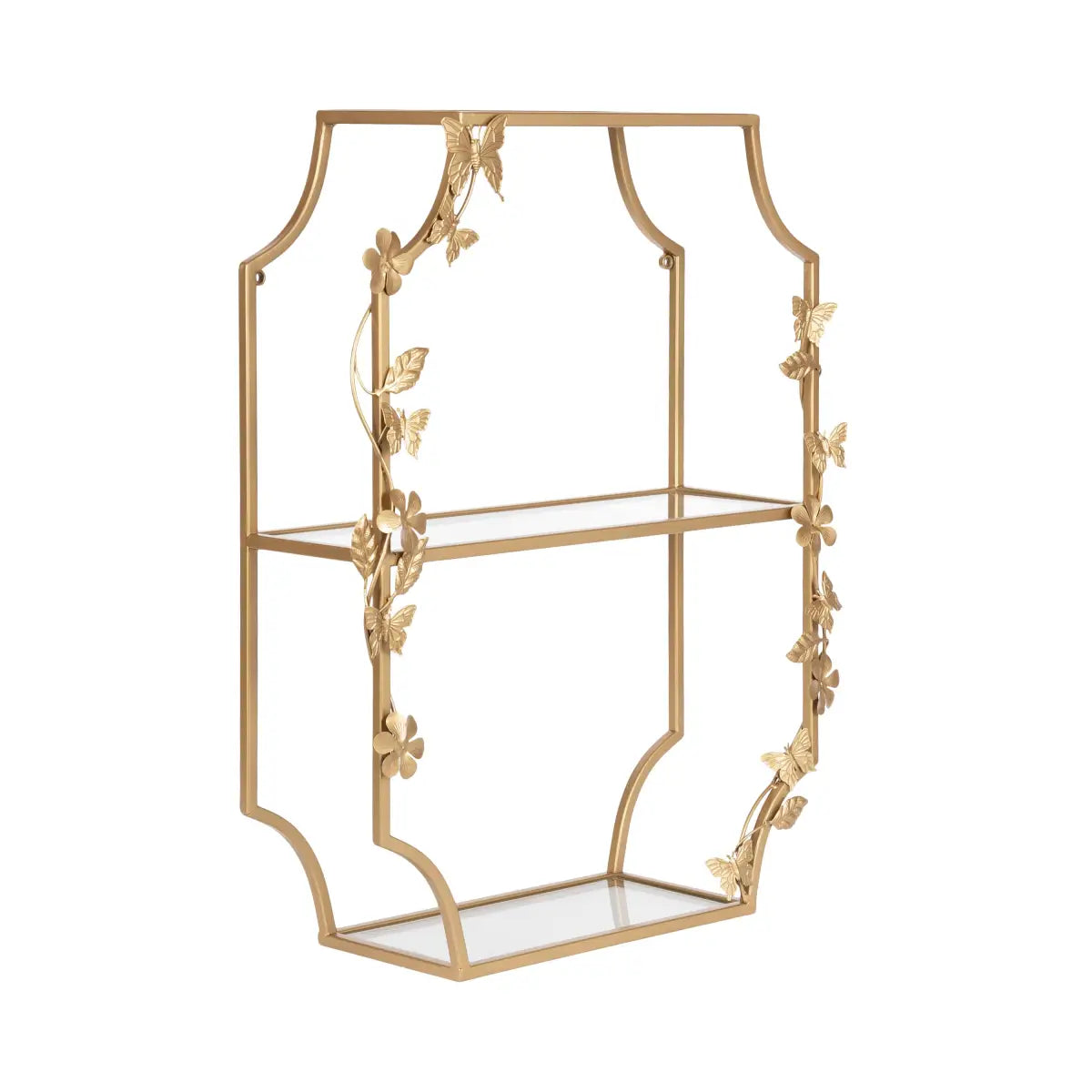 Rosella Floral Tiered Metal Wall Shelf - kateandlaurel