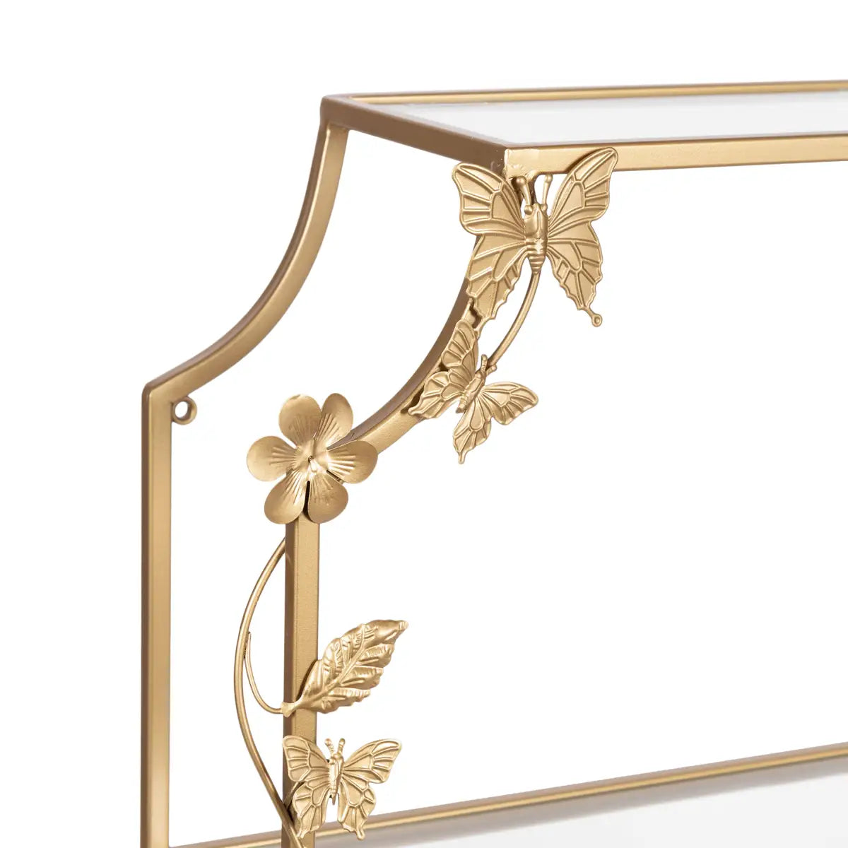 Rosella Floral Tiered Metal Wall Shelf - kateandlaurel