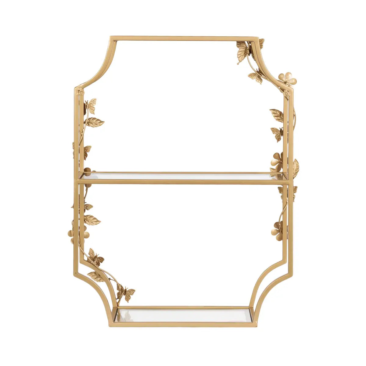 Rosella Floral Tiered Metal Wall Shelf - kateandlaurel
