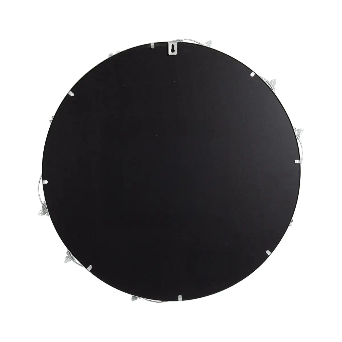 Rosella Floral Round Metal Wall Mirror - kateandlaurel
