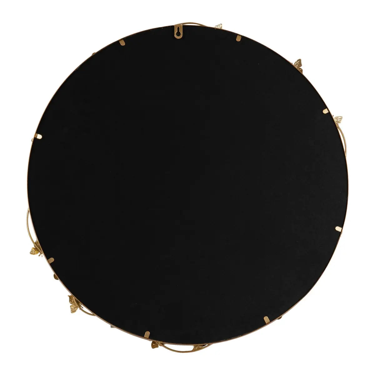Rosella Floral Round Metal Wall Mirror - kateandlaurel