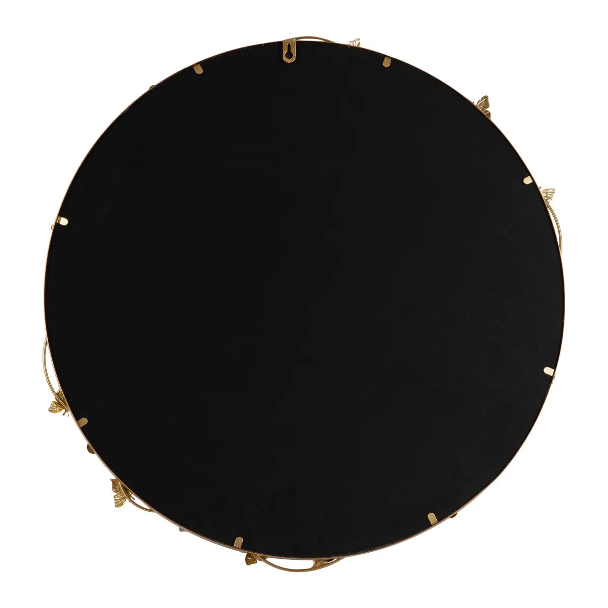 Rosella Floral Round Metal Wall Mirror - kateandlaurel