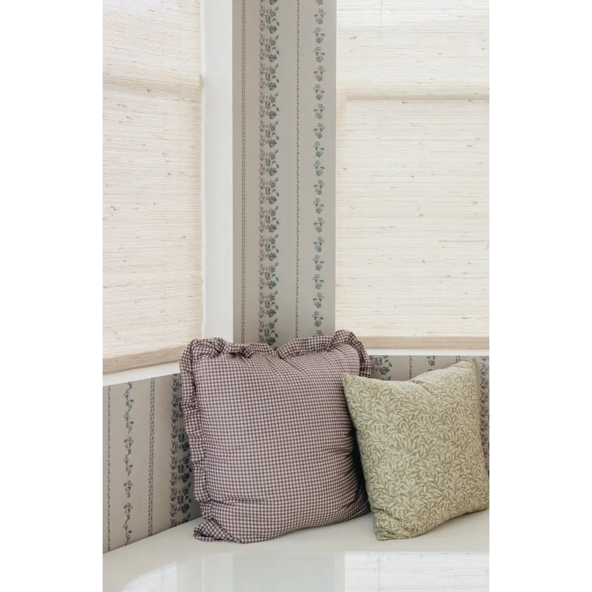 Roselle Stripe Wallpaper - Roses Cottage Stripe - by Safari Natalia x Taddy Mikelaites - Loomwell Home Goods
