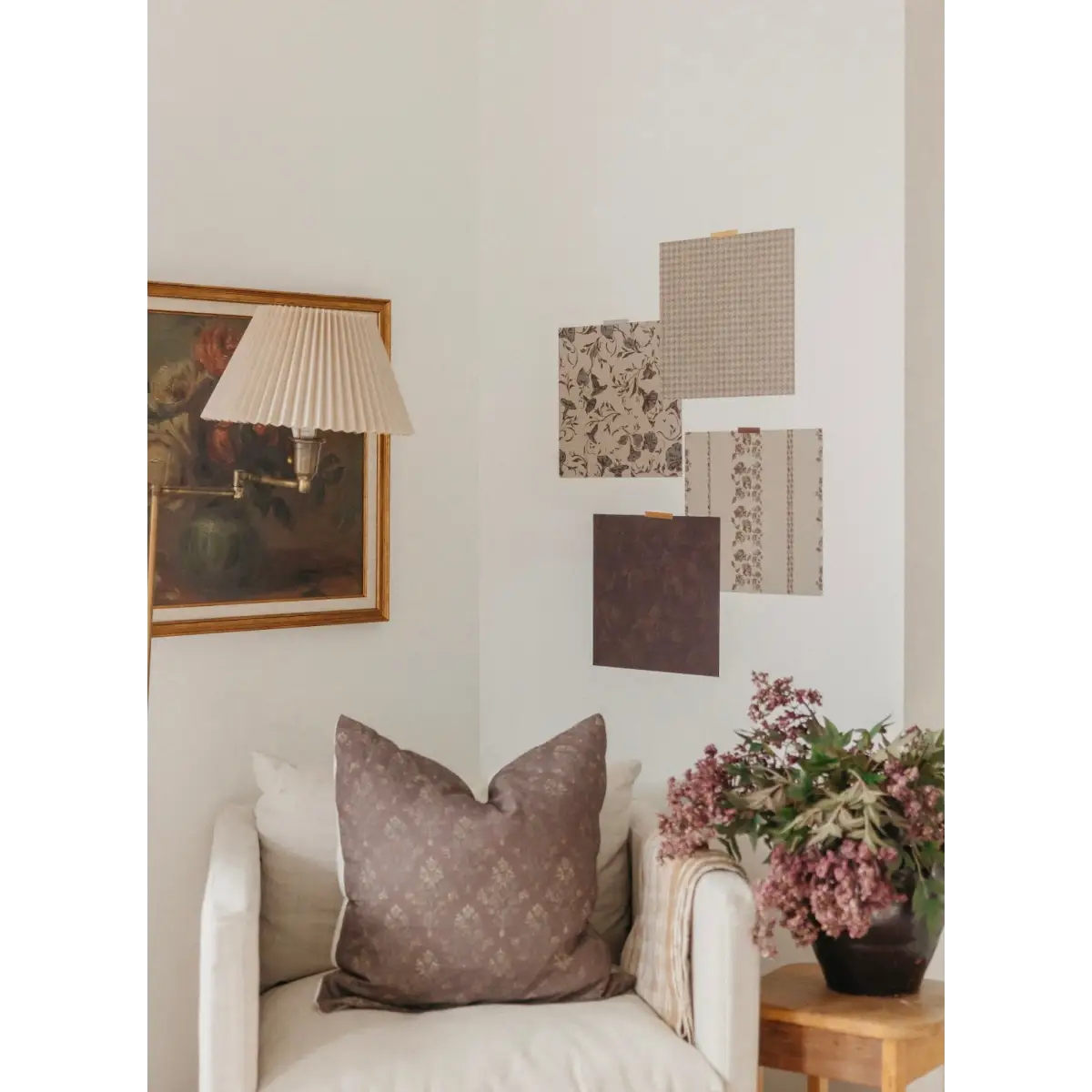 Roselle Stripe Wallpaper - Roses Cottage Stripe - by Safari Natalia x Taddy Mikelaites - Loomwell Home Goods