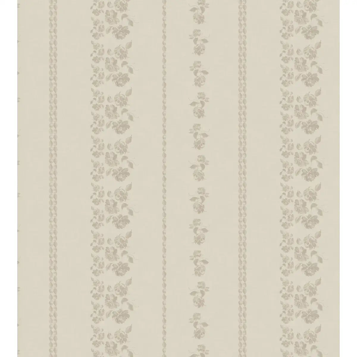 Roselle Stripe Wallpaper - Roses Cottage Stripe - by Safari Natalia x Taddy Mikelaites - Sample 1 foot by 1 foot