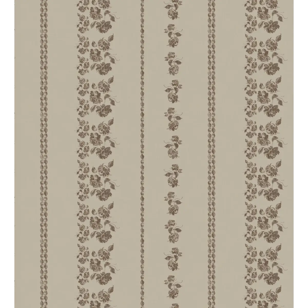 Roselle Stripe Wallpaper - Roses Cottage Stripe - by Safari Natalia x Taddy Mikelaites - Sample 1 foot by 1 foot