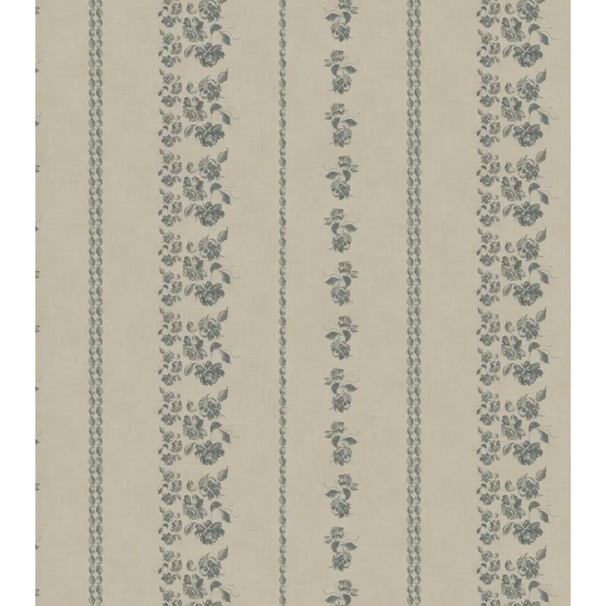 Roselle Stripe Wallpaper - Roses Cottage Stripe - by Safari Natalia x Taddy Mikelaites - Sample 1 foot by 1 foot