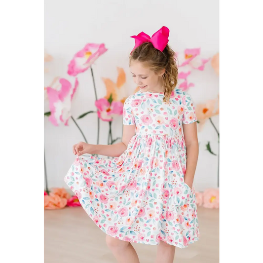 Rosettes S/S Pocket Twirl Dress - Mila & Rose ®