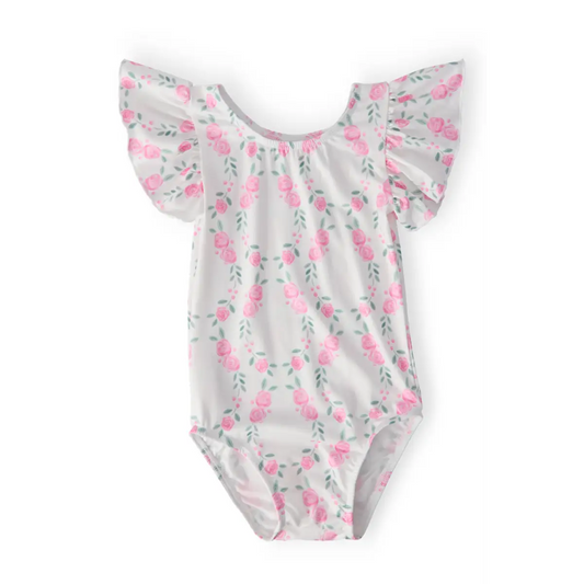 Flutter Sleeve Leotard - Rosie Posie - 6-12M - Mila & Rose ®