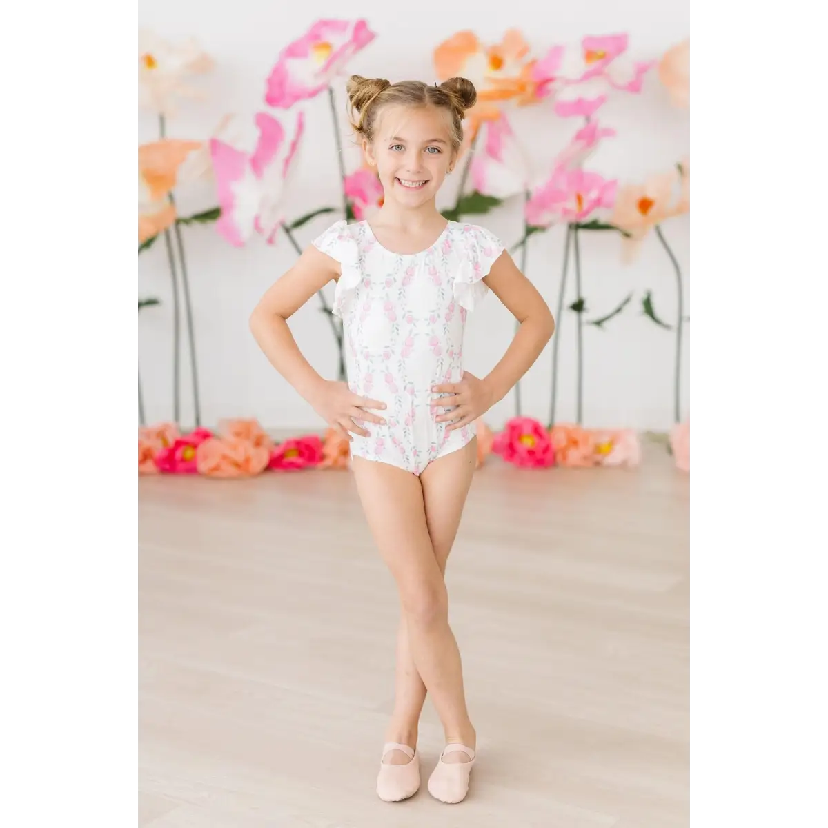 Flutter Sleeve Leotard - Rosie Posie - Mila & Rose ®