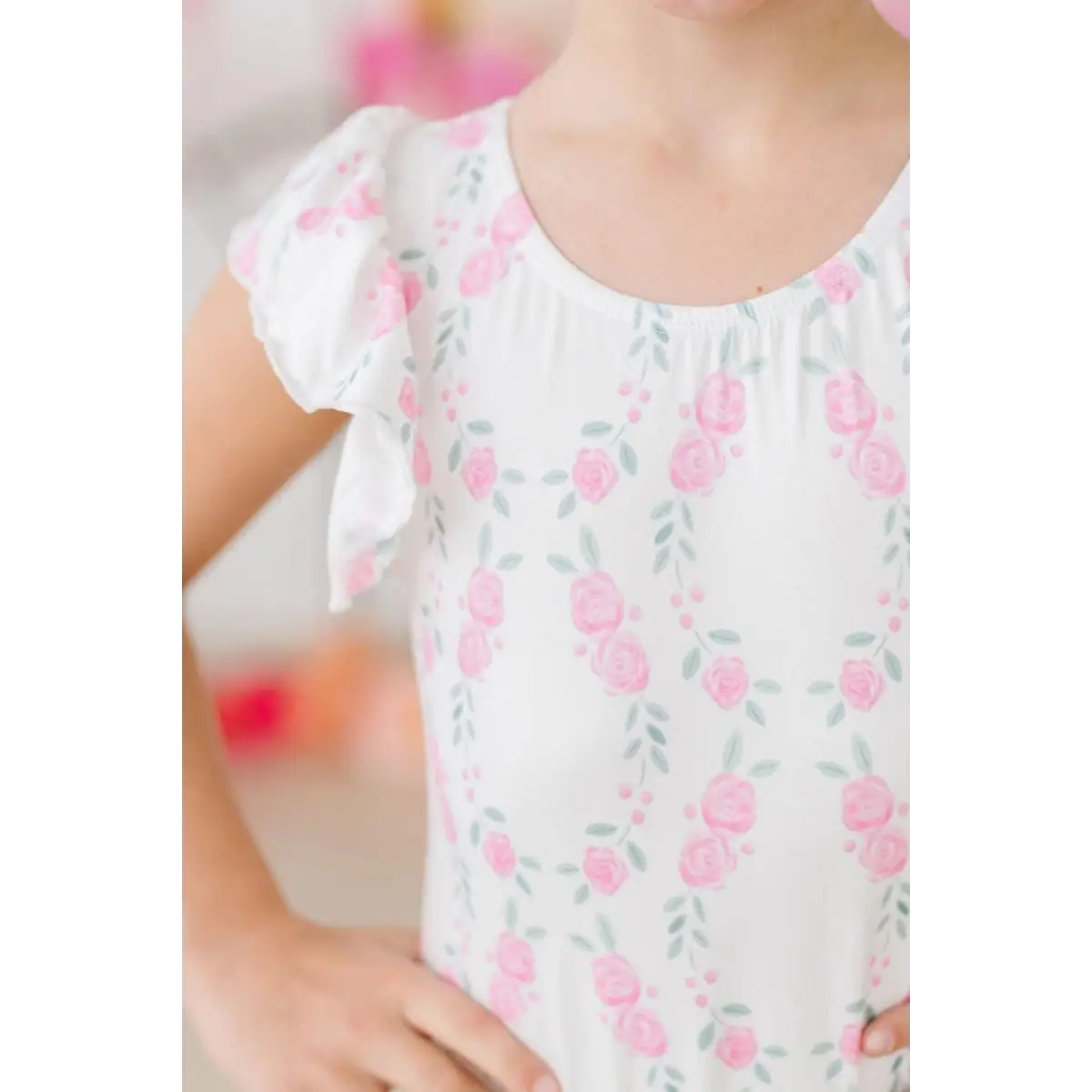 Flutter Sleeve Leotard - Rosie Posie - Mila & Rose ®