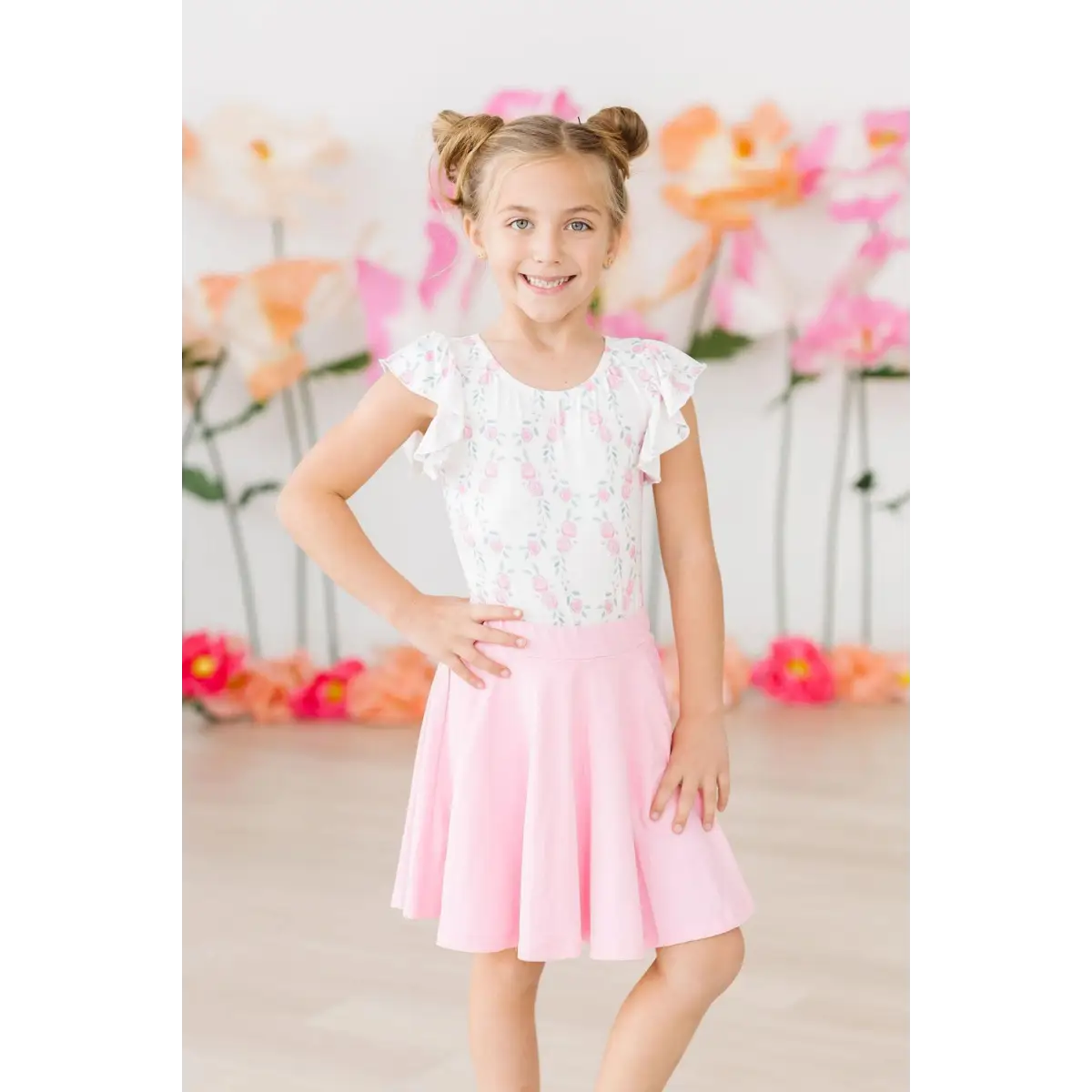 Flutter Sleeve Leotard - Rosie Posie - Mila & Rose ®