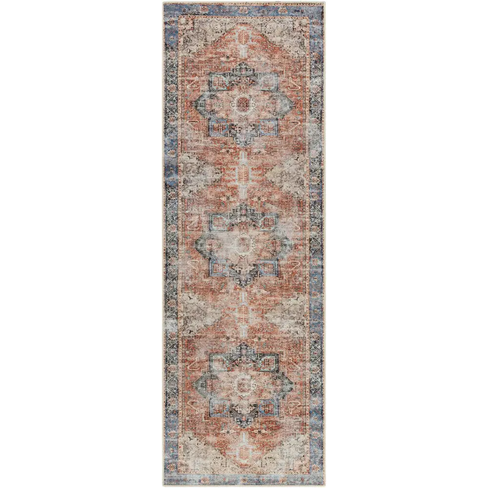 Rosman Distressed Washable Rug - 2’7’’ x 7’10’’ Runner - Boutique Rugs