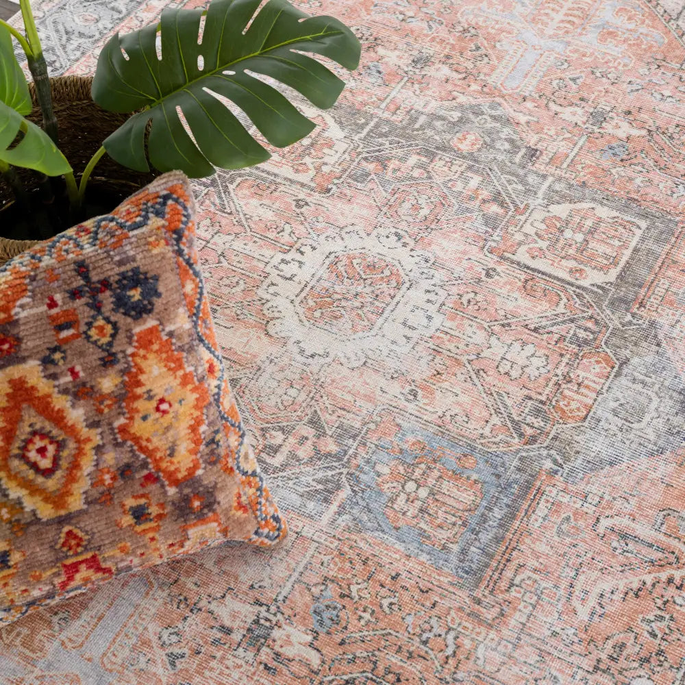 Rosman Distressed Washable Rug - Boutique Rugs