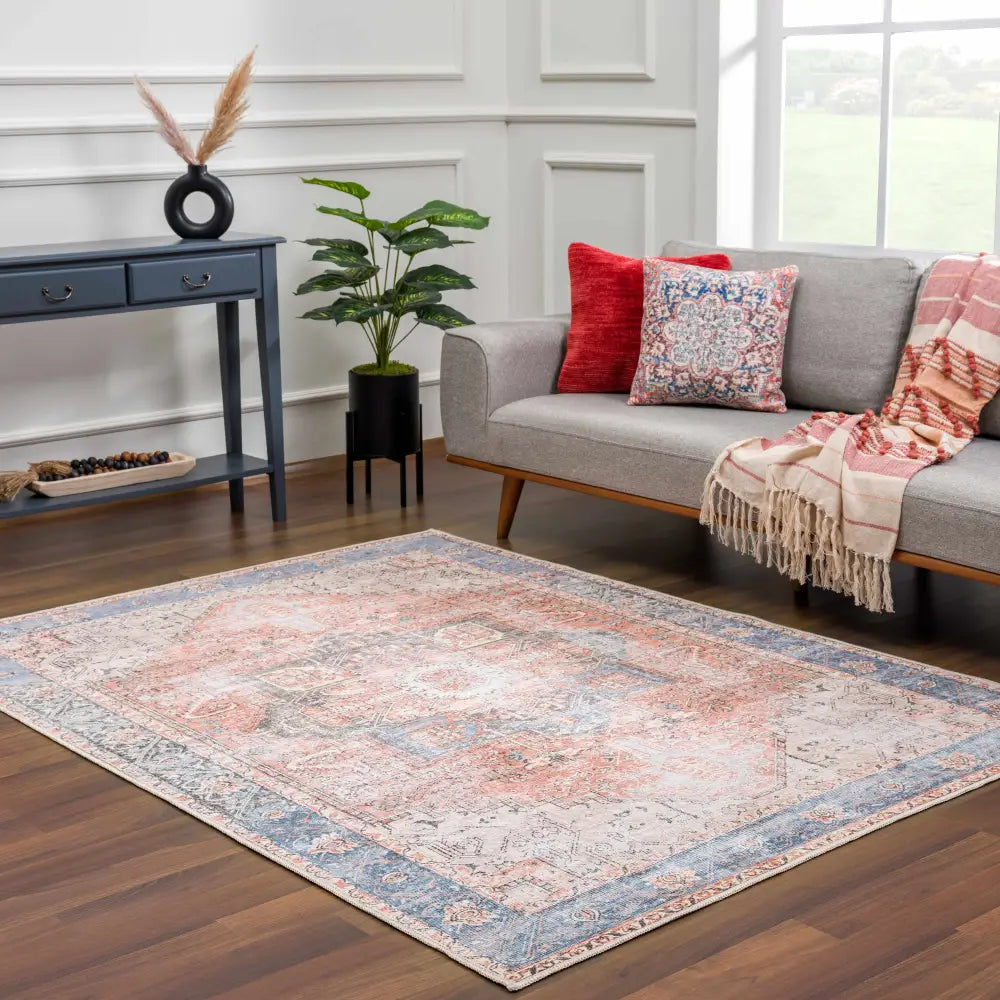 Rosman Distressed Washable Rug - Boutique Rugs