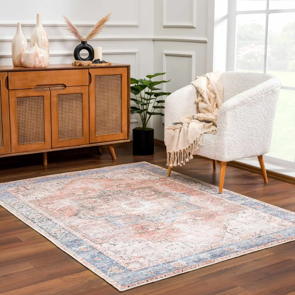 Rosman Distressed Washable Rug - Boutique Rugs