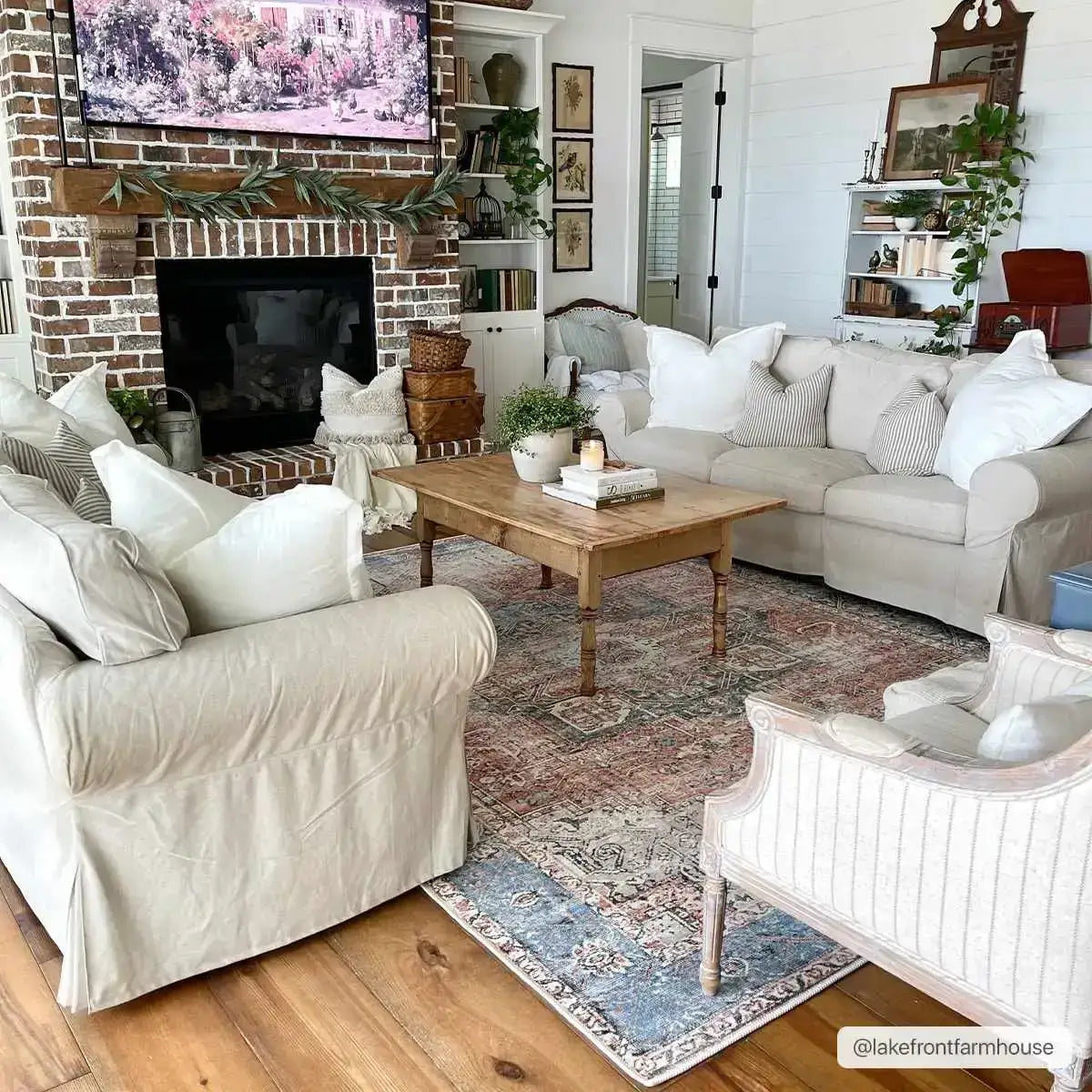 Rosman Distressed Washable Rug - Boutique Rugs