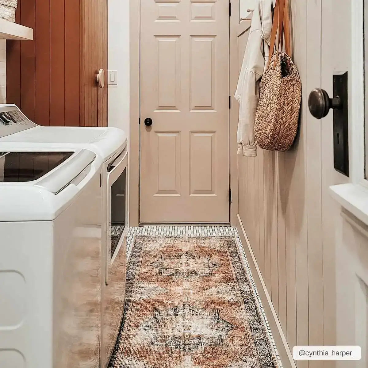 Rosman Distressed Washable Rug - Boutique Rugs