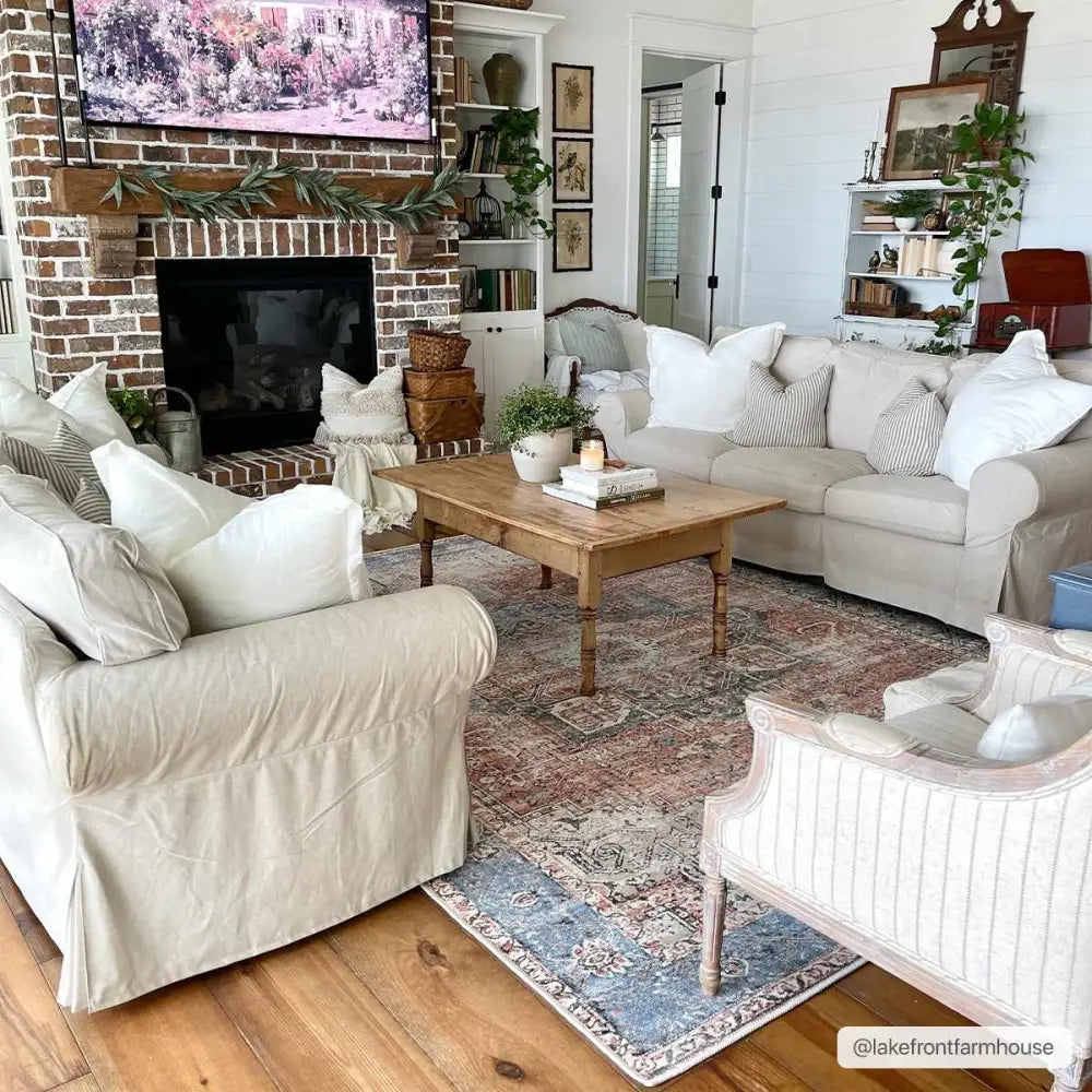 Rosman Distressed Washable Rug - Boutique Rugs