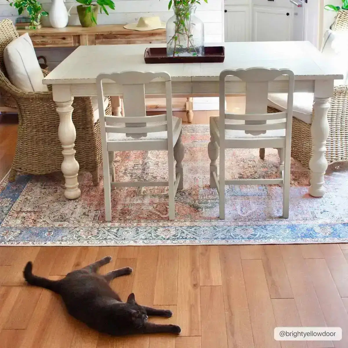 Rosman Distressed Washable Rug - Boutique Rugs