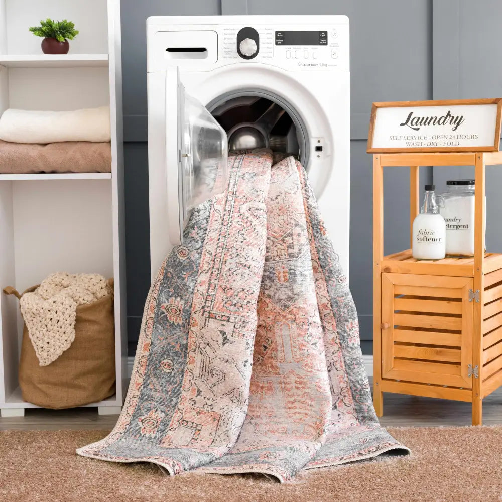 Rosman Distressed Washable Rug - Boutique Rugs