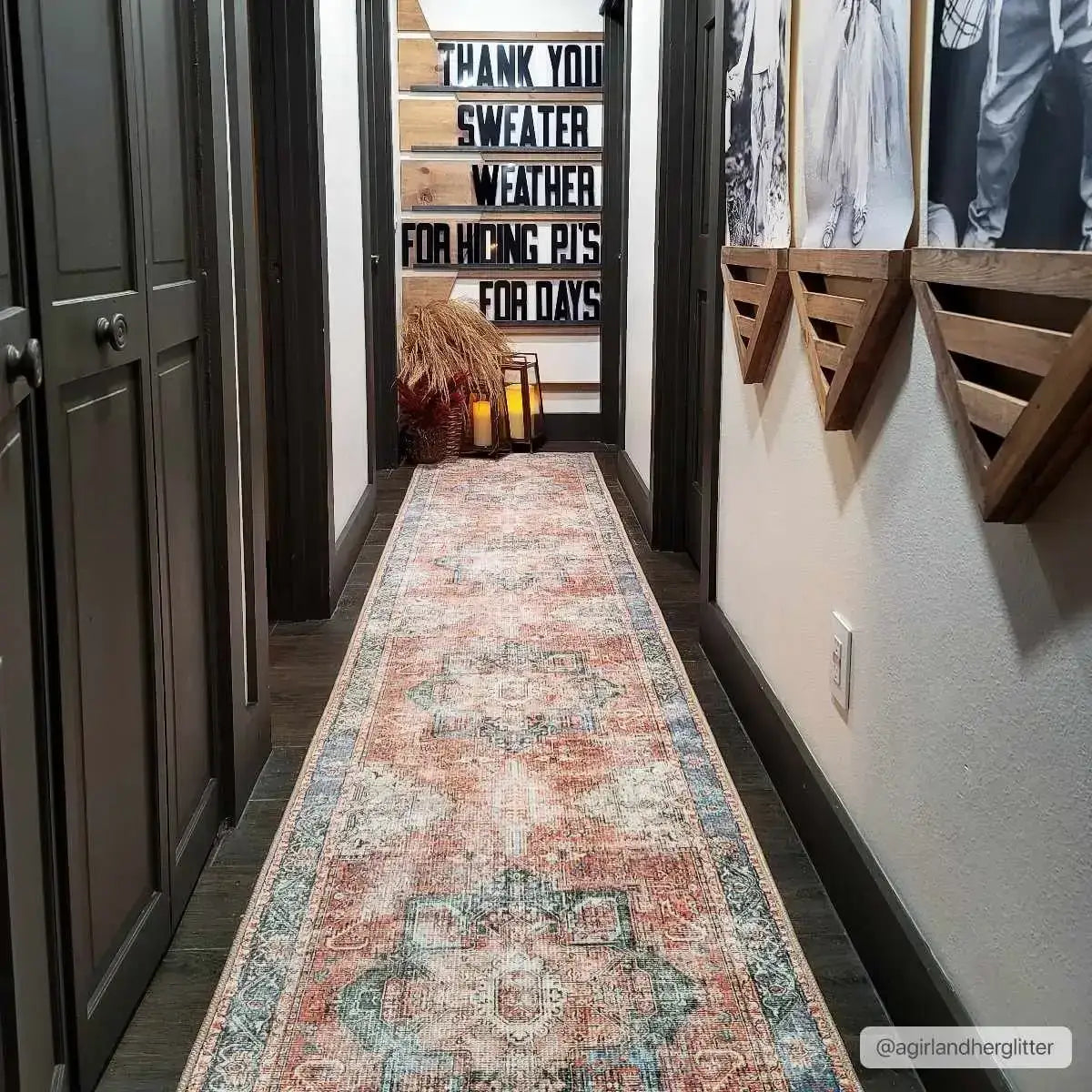 Rosman Distressed Washable Rug - Boutique Rugs