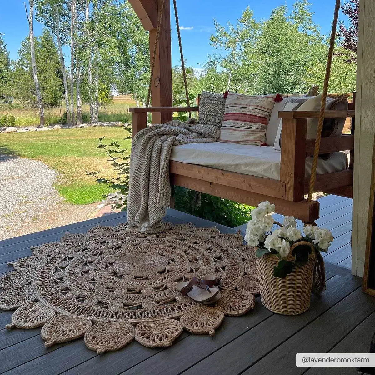 Round Boho Jute Rug - Boutique Rugs