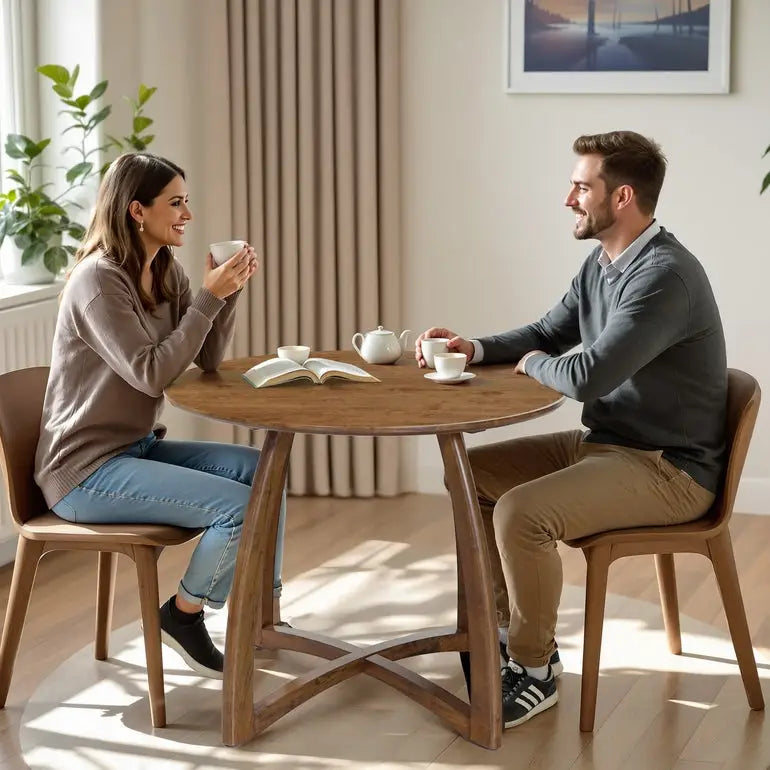 Round Dining Table - Alma 36 in Mid-Century Modern Kitchen & Dining Room - Megsu